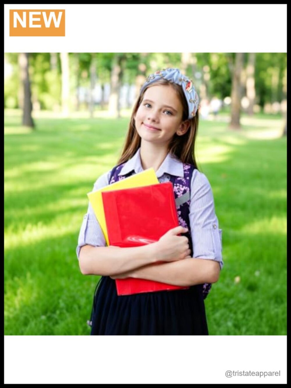 Back to School Teacher Knot Headband with Rhinestone Charms - Picture 2 of 6